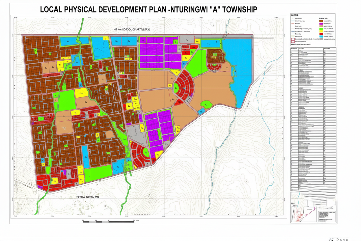 Urban Development Planning Map of Kenyan County