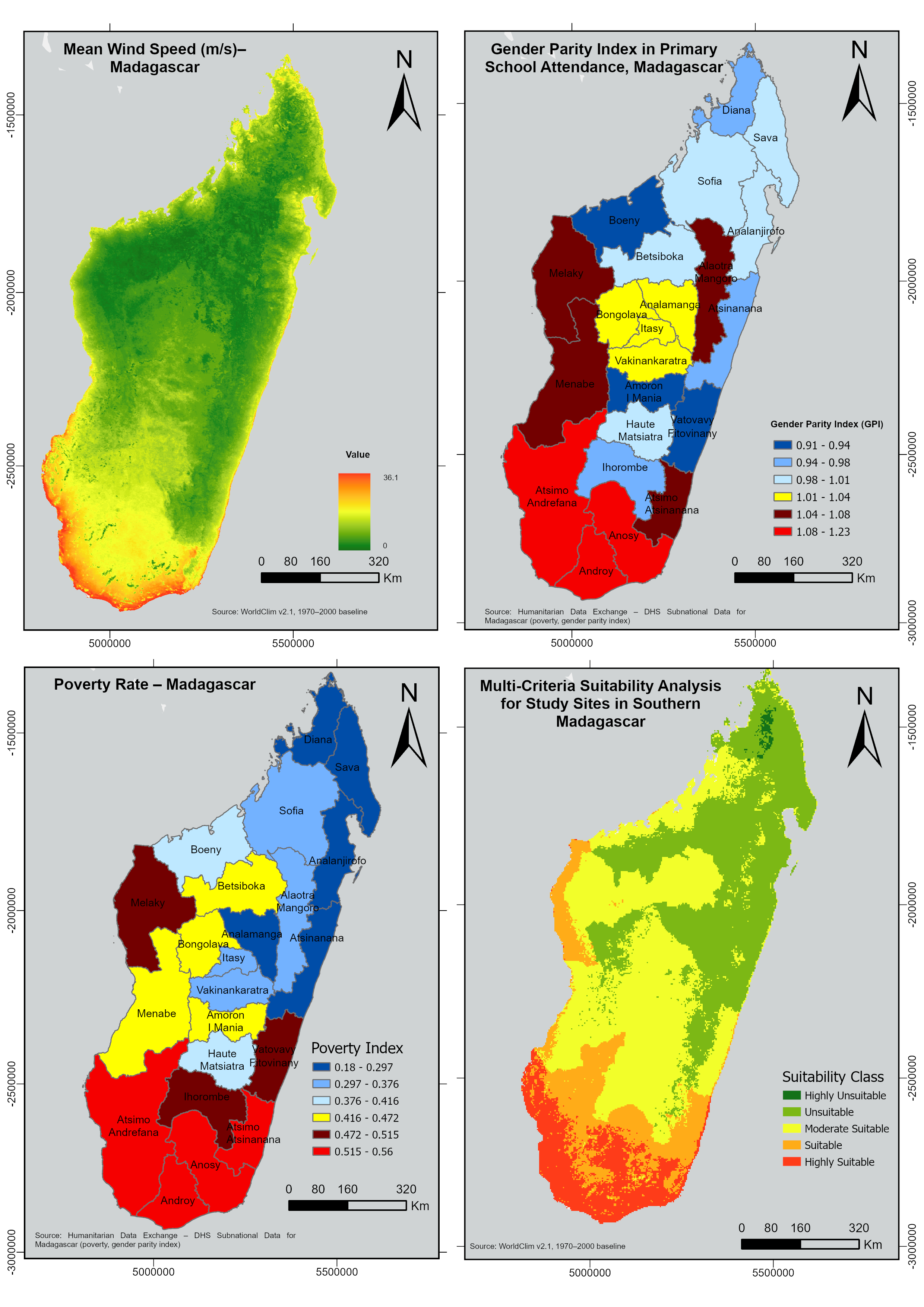 Multi-Criteria Suitability Catchment Map